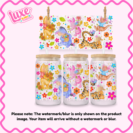 16oz UV DTF Wrap | Cute Bear & Friends | #1809
