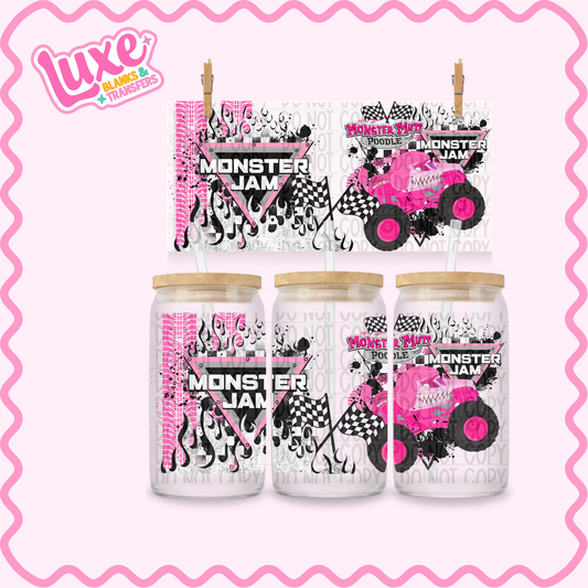16oz UV DTF Wrap | Monster Truck Poodle | #3319