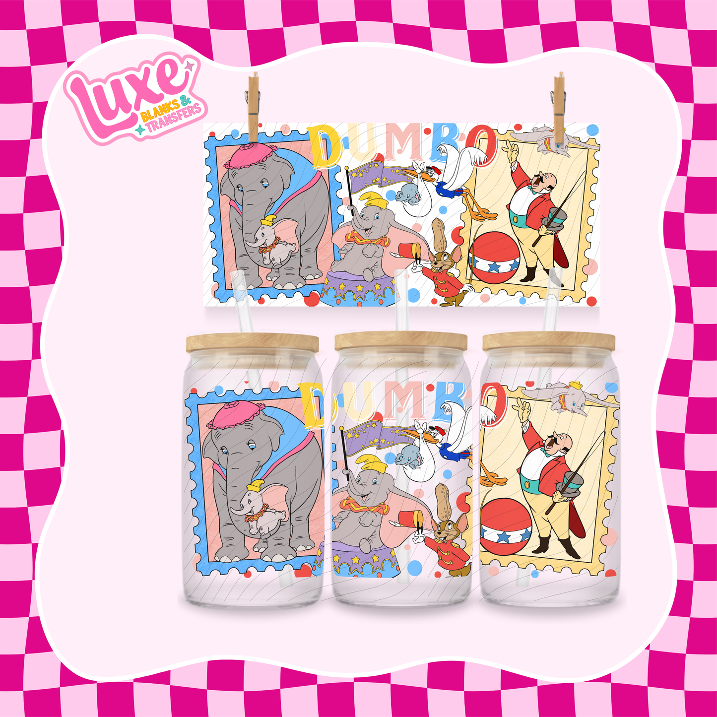Elephant Stamps | UV DTF Wrap | #1063