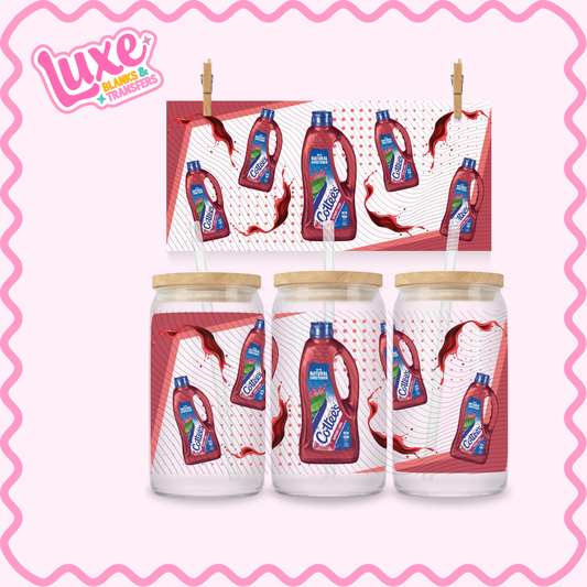 16oz UV DTF Wrap | Red Cordial | #2840