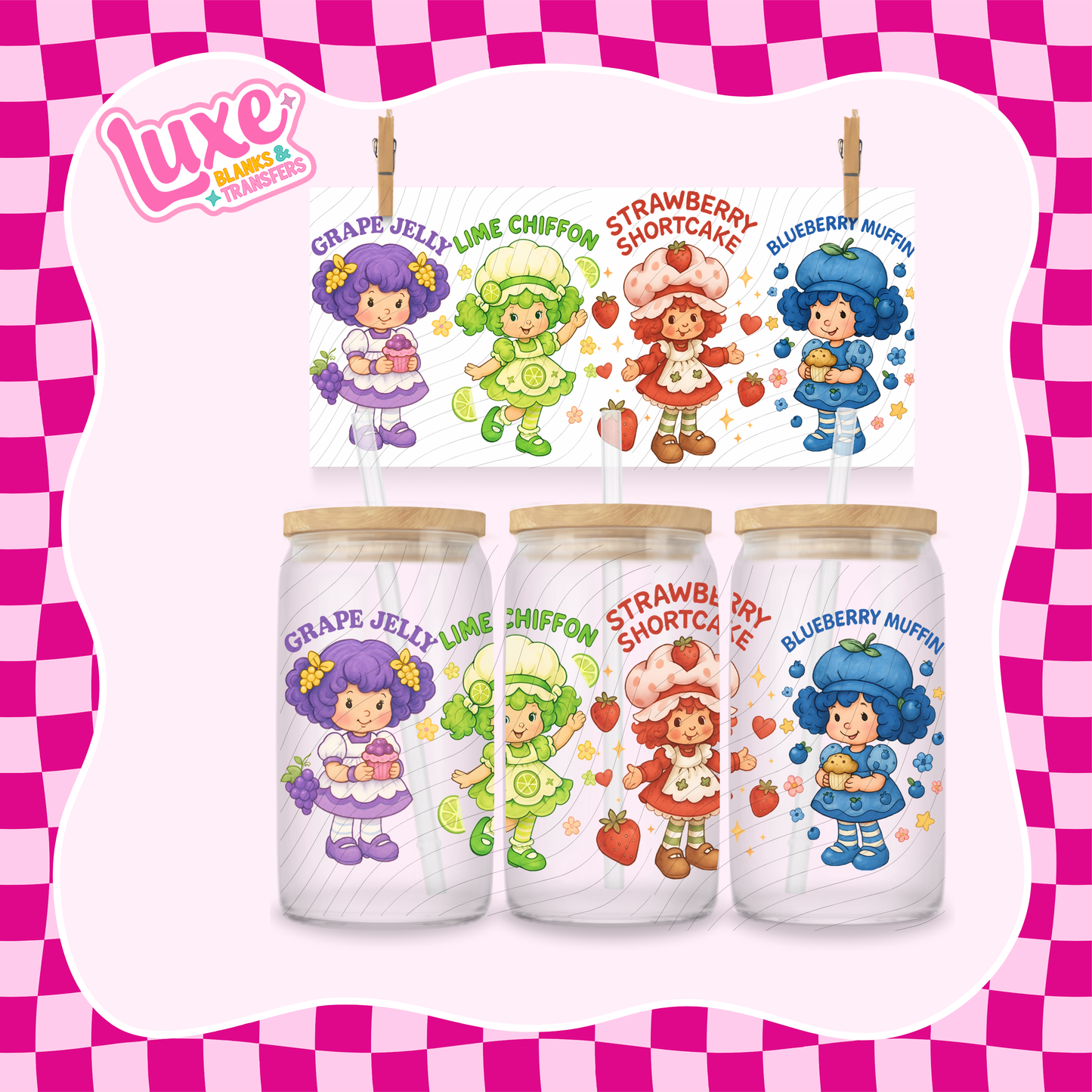 Shortcake & Friends | 16oz UV DTF Wrap | #1564