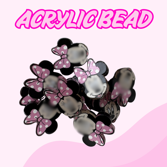 Flatback Acrylic Bead | Mouse Girl
