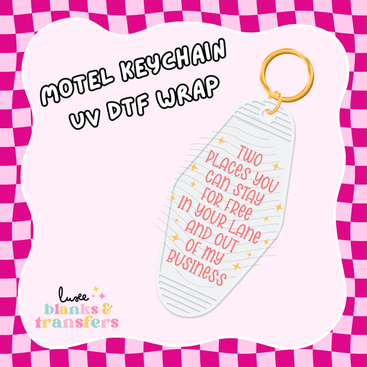 Motel Keychain UV DTF Wrap (#C44)