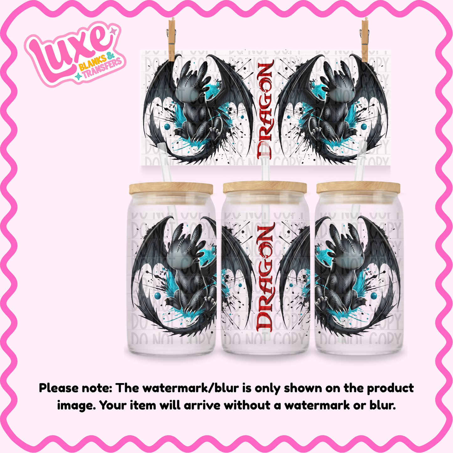 16oz UV DTF Wrap | Dragon | #3797