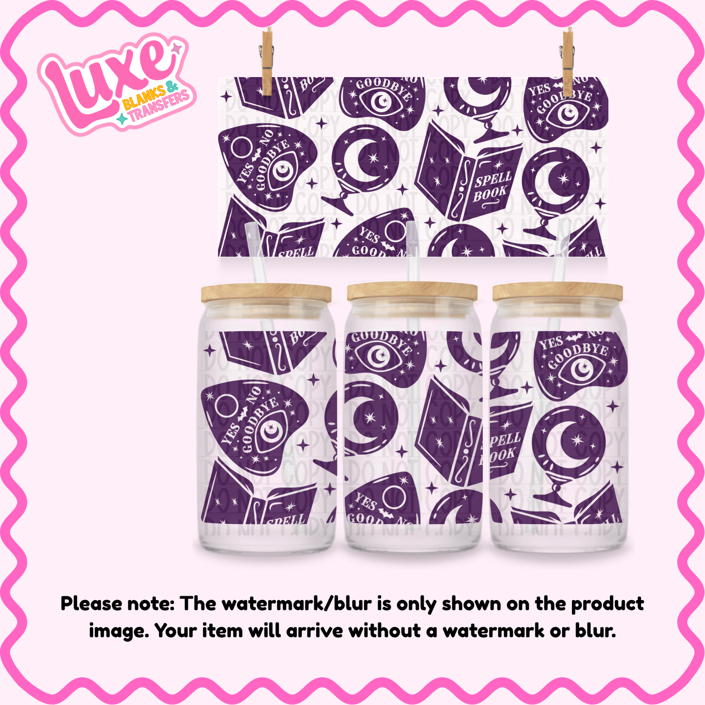 16oz UV DTF Wrap | Witchy Pattern | #4311