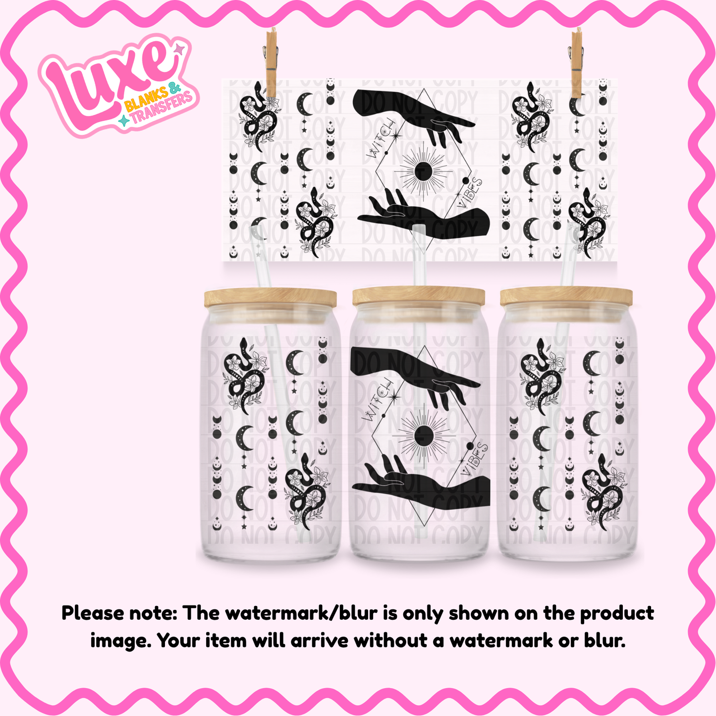 16oz UV DTF Wrap | Witchy Pattern | #4312