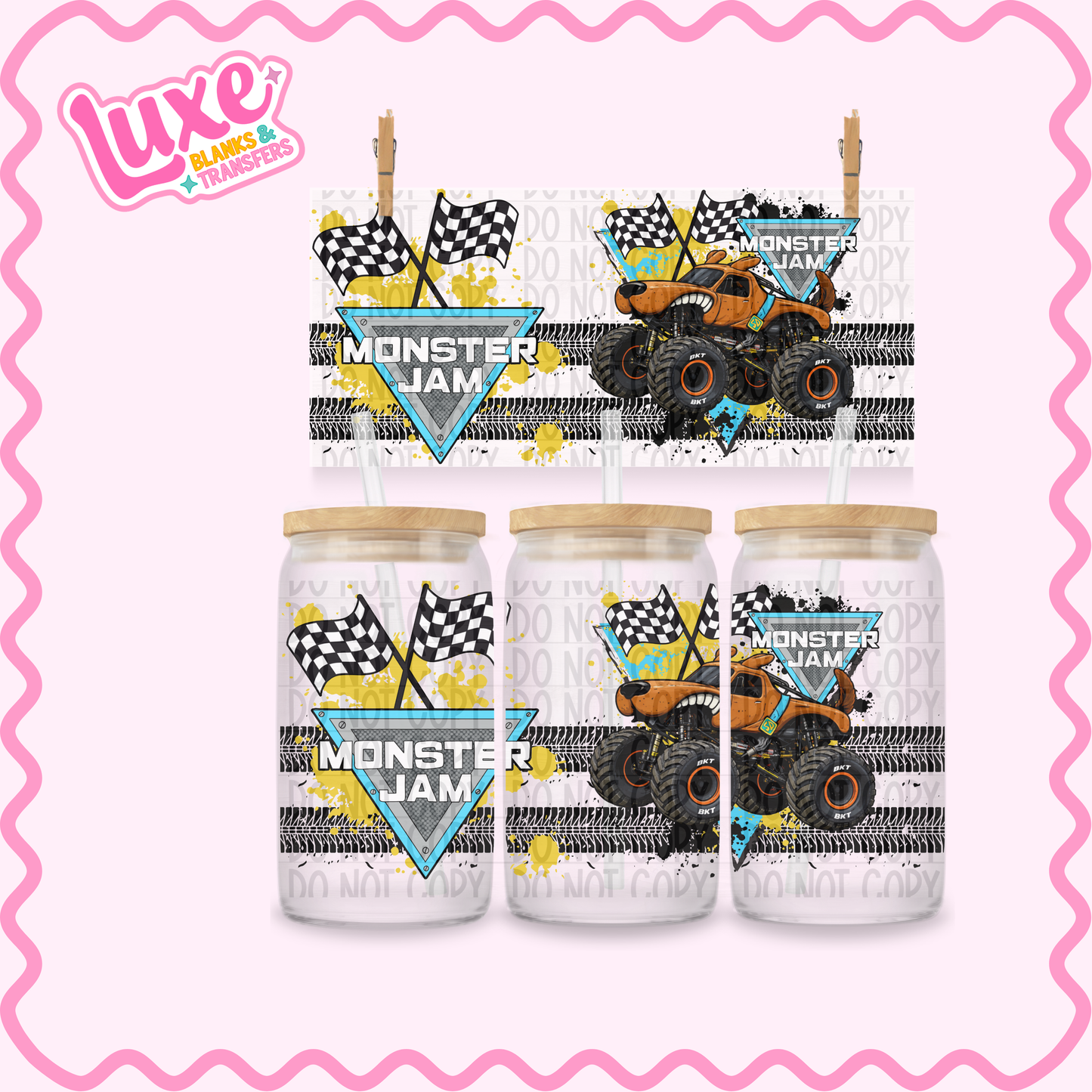 16oz UV DTF Wrap | Monster Truck Sc00bs  | #3330