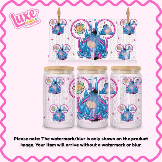 16oz UV DTF Wrap | D1s Ears Donkey | #1821