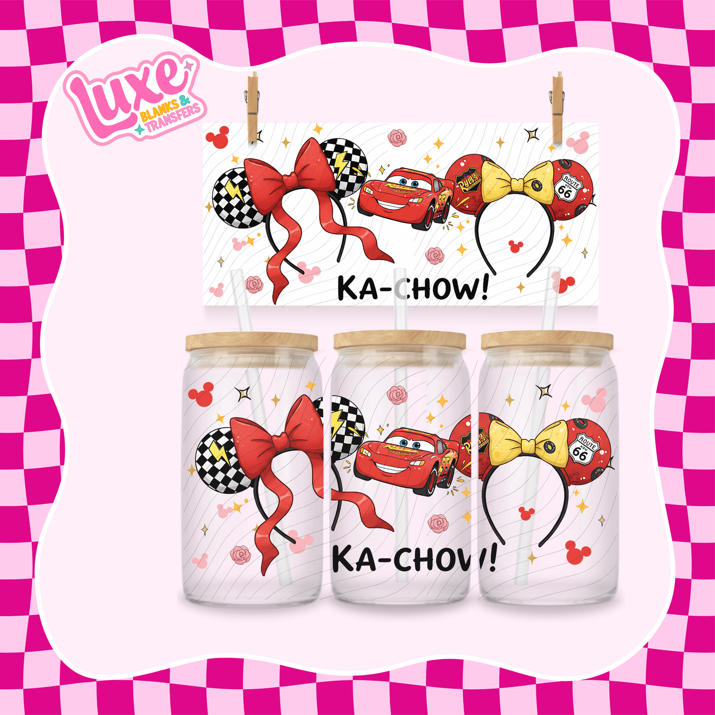 McQueen Dis. Ears | 16oz UV DTF Wrap | #1572