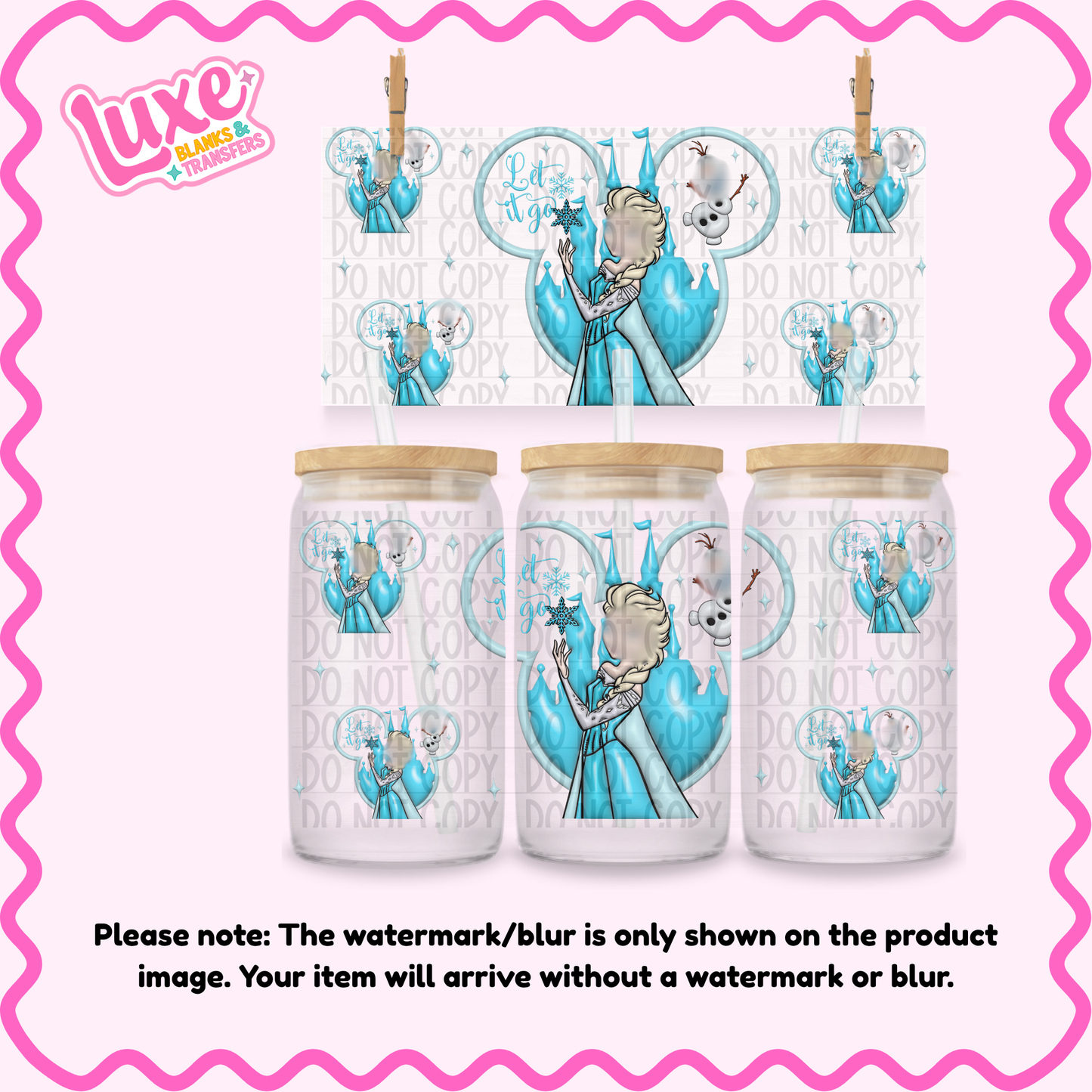 16oz UV DTF Wrap | D1s Ears Ice Princ3ss | #1822
