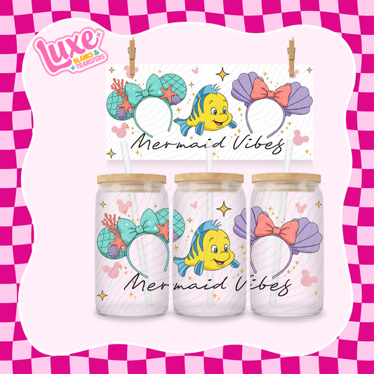 Sea Princess Dis. Ears | 16oz UV DTF Wrap | #1573