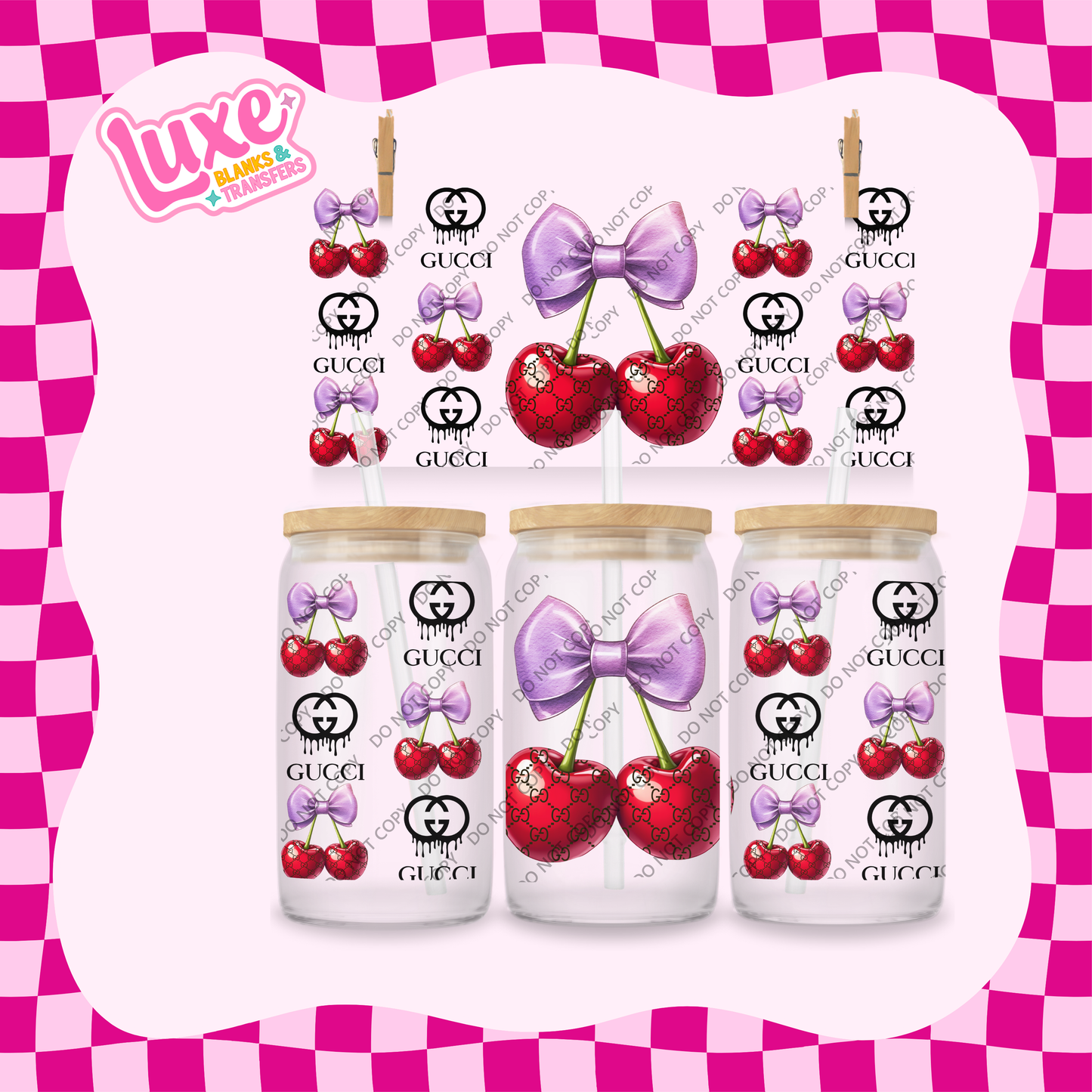 16oz UV DTF Wrap | G Brand Cherry | #2061