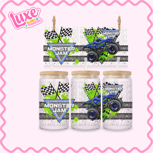 16oz UV DTF Wrap | Monster Truck Dino | #3333