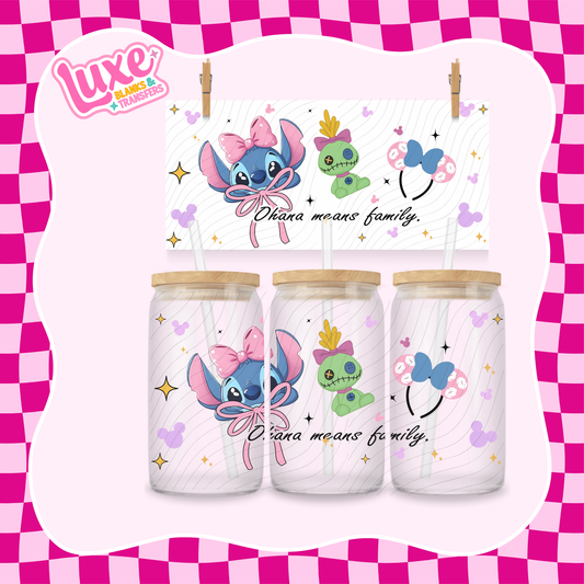 Blue Alien Dis. Ears | 16oz UV DTF Wrap | #1574