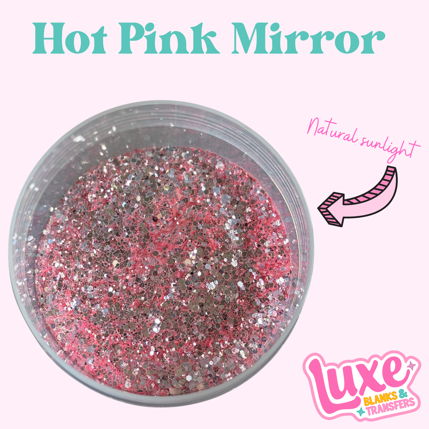 "Hot Pink Mirror” Chunky Mix Glitter