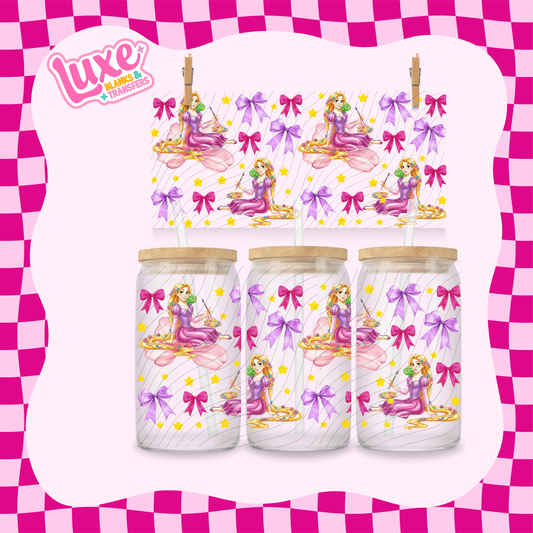 Tangle Princess Bows | 16oz UV DTF Wrap | #1660