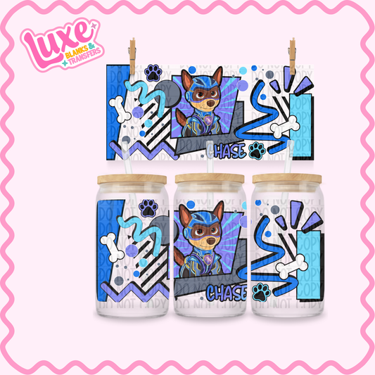 16oz UV DTF Wrap | Chase Paw Character | #3417