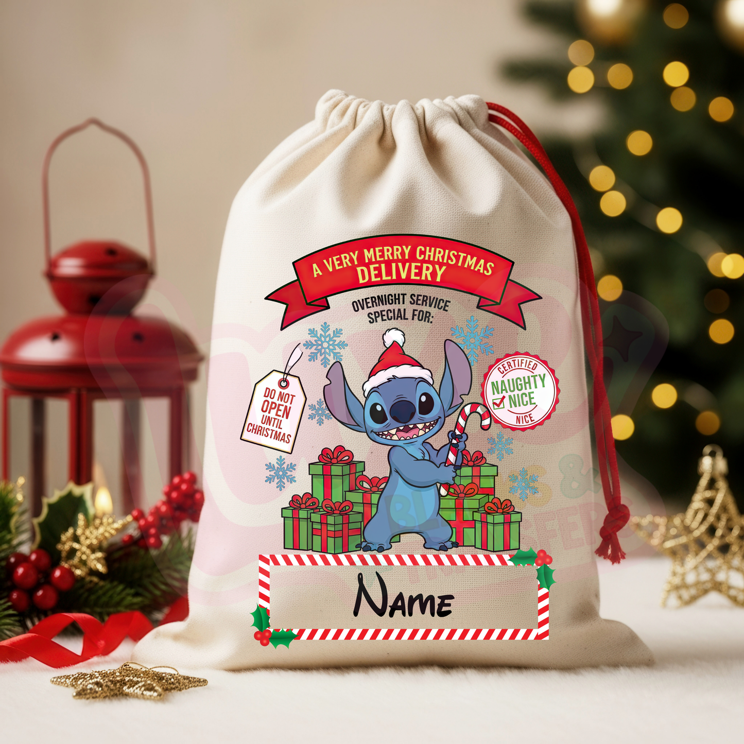 Blue Alien Presents | Santa Sack DTF Heat Transfer | #44