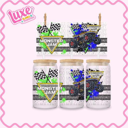 16oz UV DTF Wrap | Monster Truck Wreck Deck | #3335