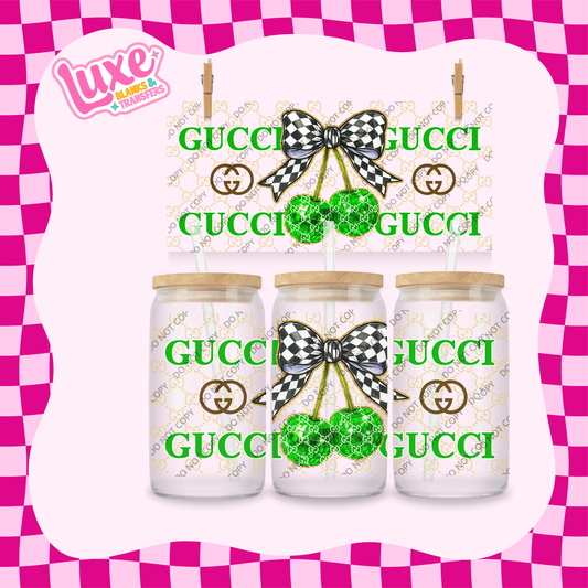 16oz UV DTF Wrap | G Brand Cherry Green | #2064