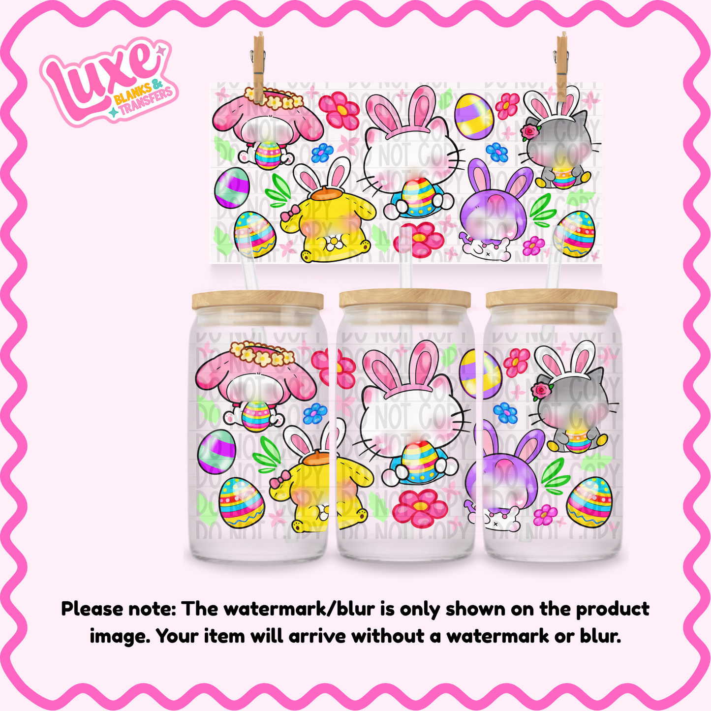 16oz UV DTF Wrap | Hi Cat Easter | #2612