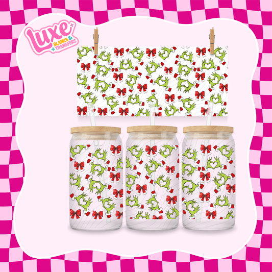 Xmas Gr!nch Heart | UV DTF Wrap | #1081