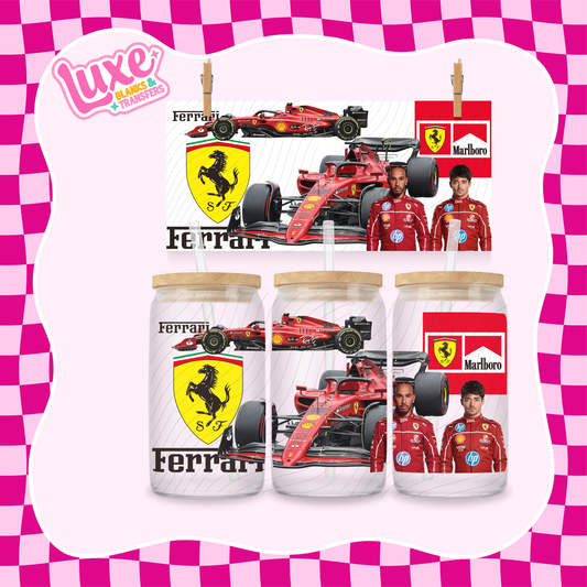 F1 Ferarri Team | 16oz UV DTF Wrap | #1580