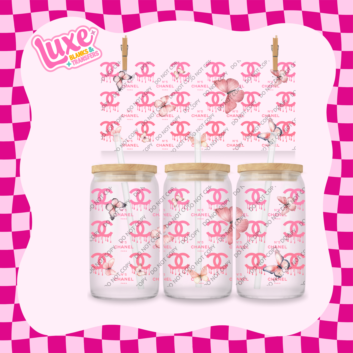 16oz UV DTF Wrap | CC Drip Butterflies | #2069