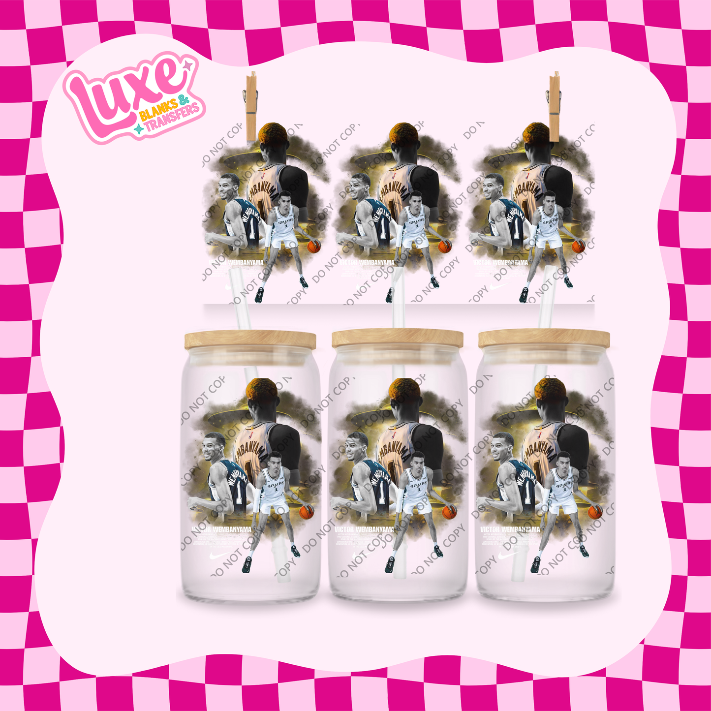 16oz UV DTF Wrap | Wemby NBA Basketball Player | #2072