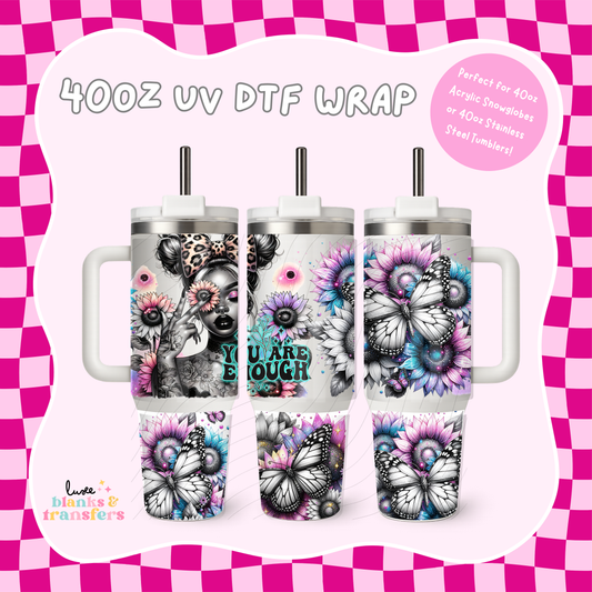 Tattoo Girl 40oz UV DTF Wrap (#B46)