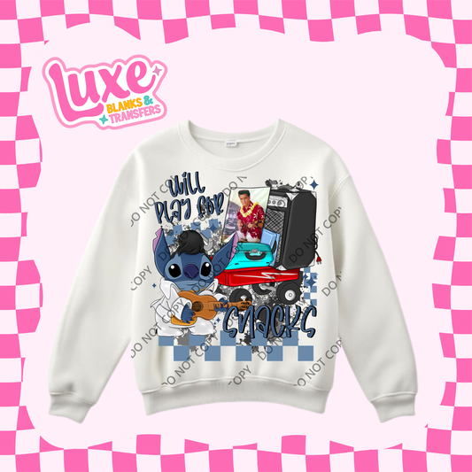 DTF Heat Transfer | Blue Alien Movie | #324