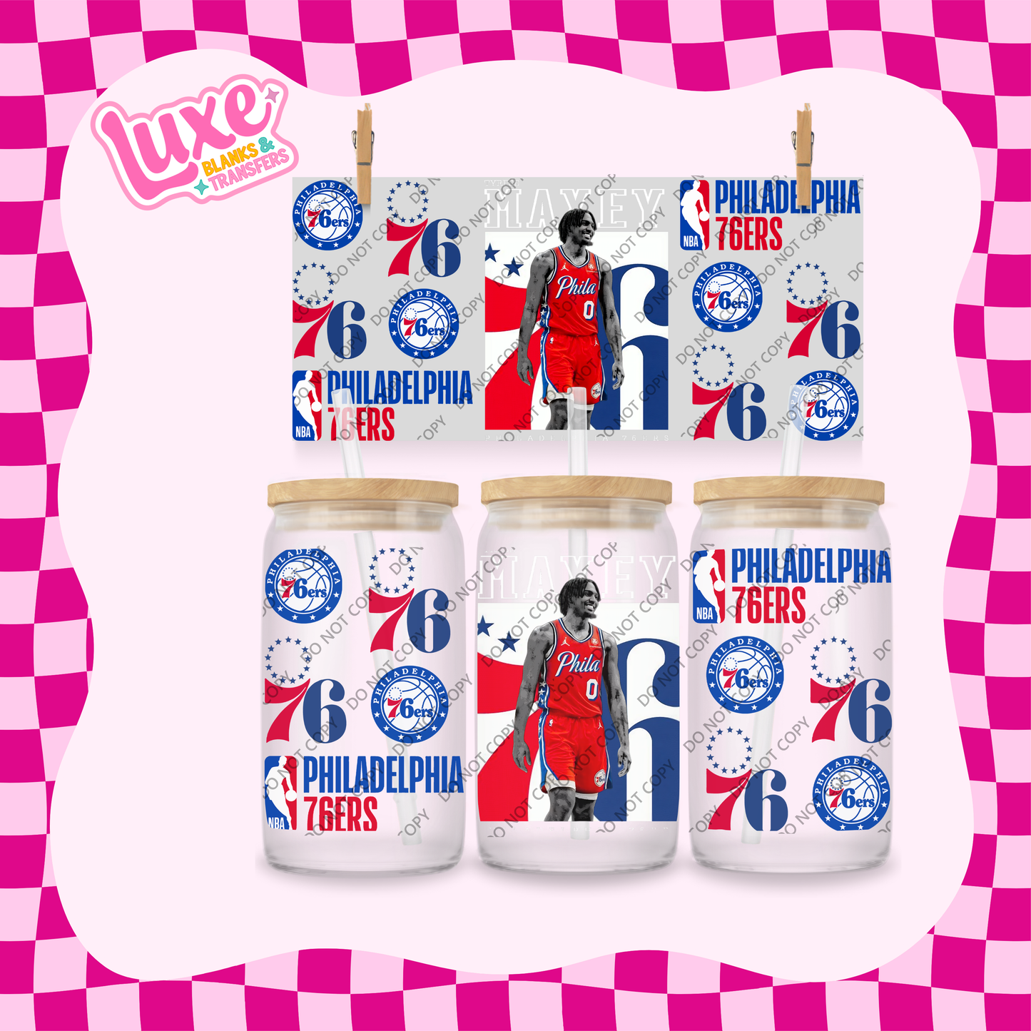 16oz UV DTF Wrap | T.Maxey NBA Basketball Player | #2075