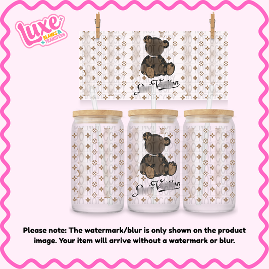 16oz UV DTF Wrap | Boujee Bear | #2642