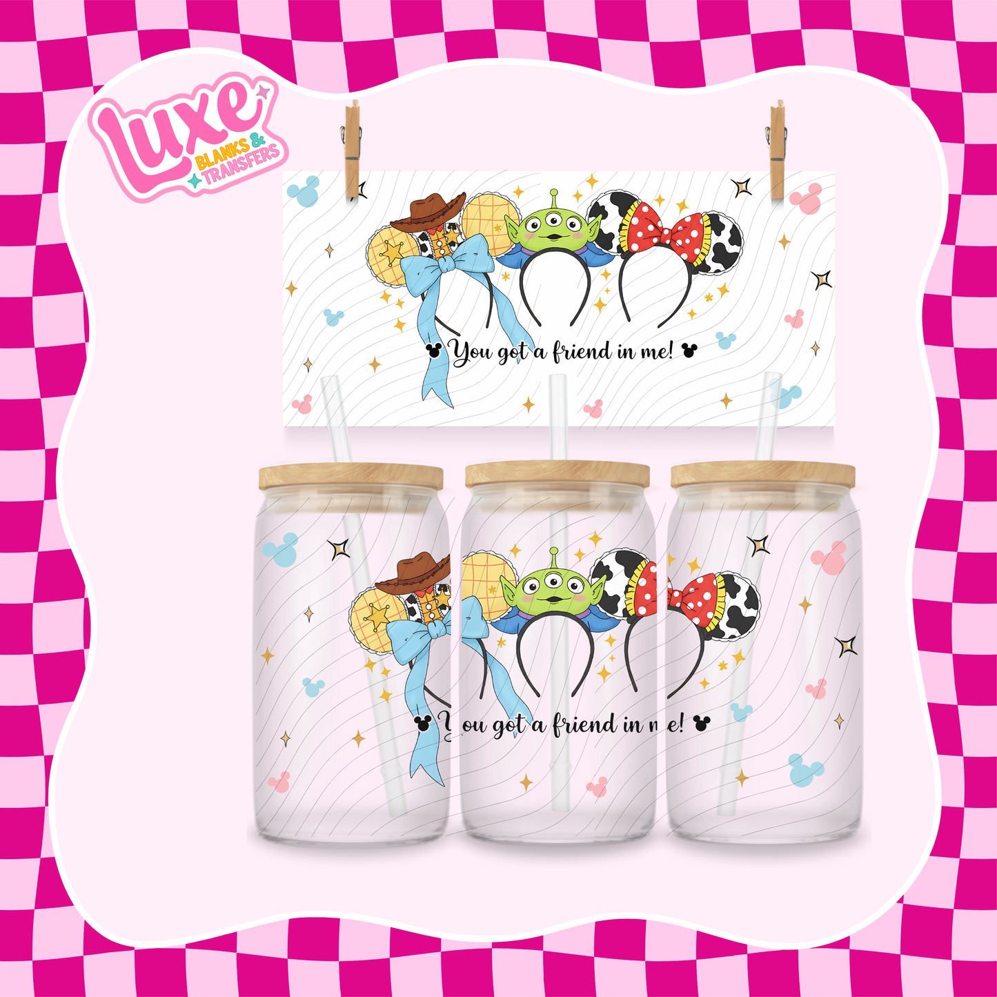 T.Story Dis. Ears | 16oz UV DTF Wrap | #1589