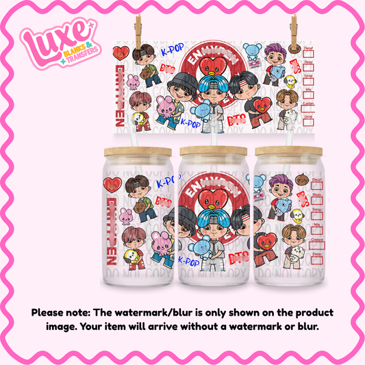 16oz UV DTF Wrap | K-Pop Group BTS | #3819