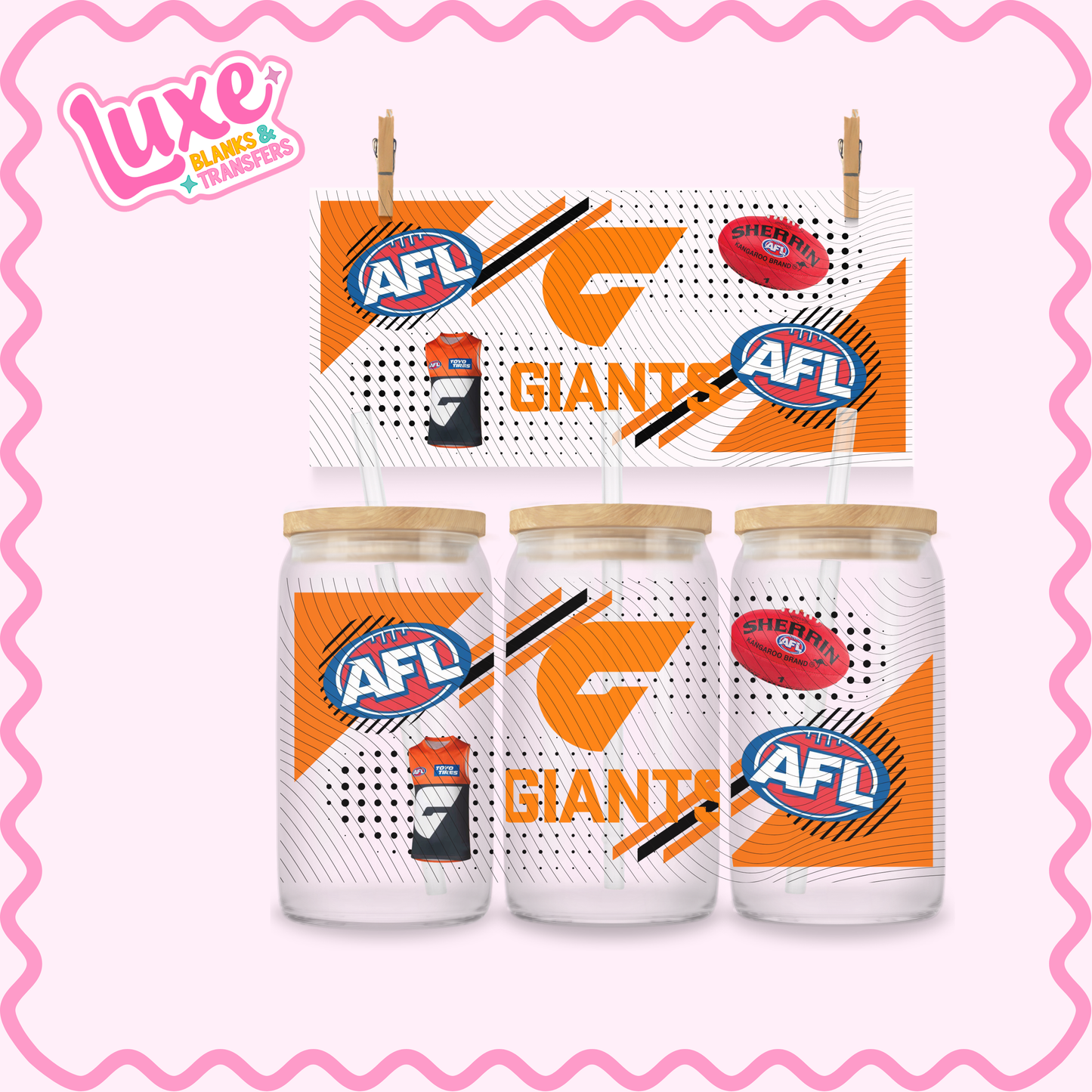 16oz UV DTF Wrap | Giants Footy Team | #2862
