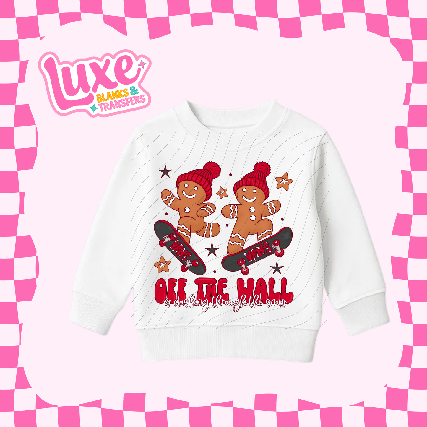 Skater Gingerbread | Kids DTF Heat Transfer | #173