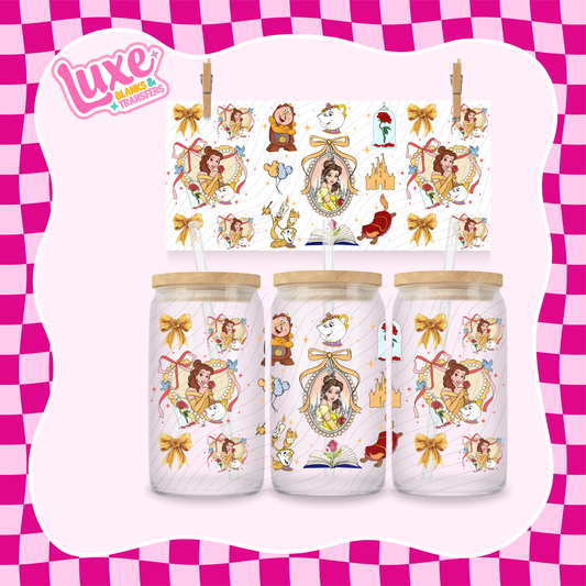 Beauty Princess Bows | 16oz UV DTF Wrap | #1594