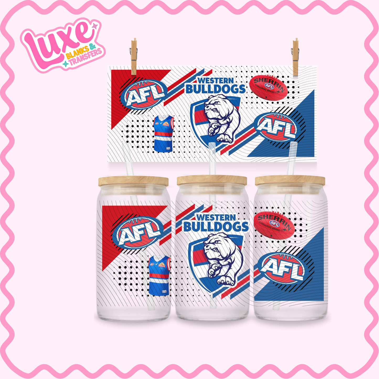16oz UV DTF Wrap | Dogs Footy Team | #2866