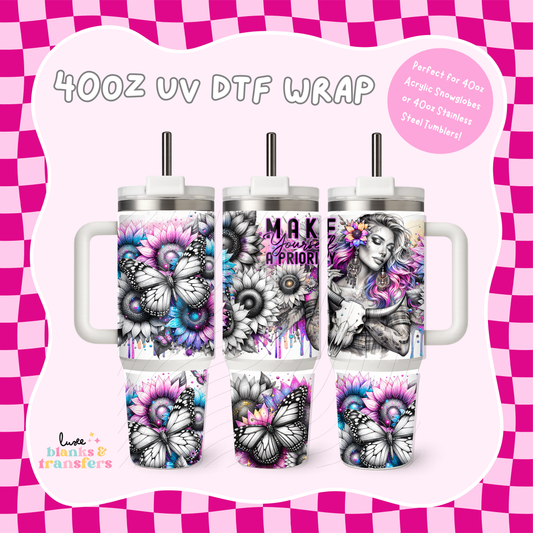 Tattoo Girl 40oz UV DTF Wrap (#B47)