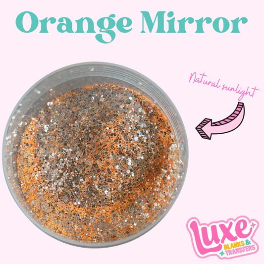 "Orange Mirror” Chunky Mix Glitter