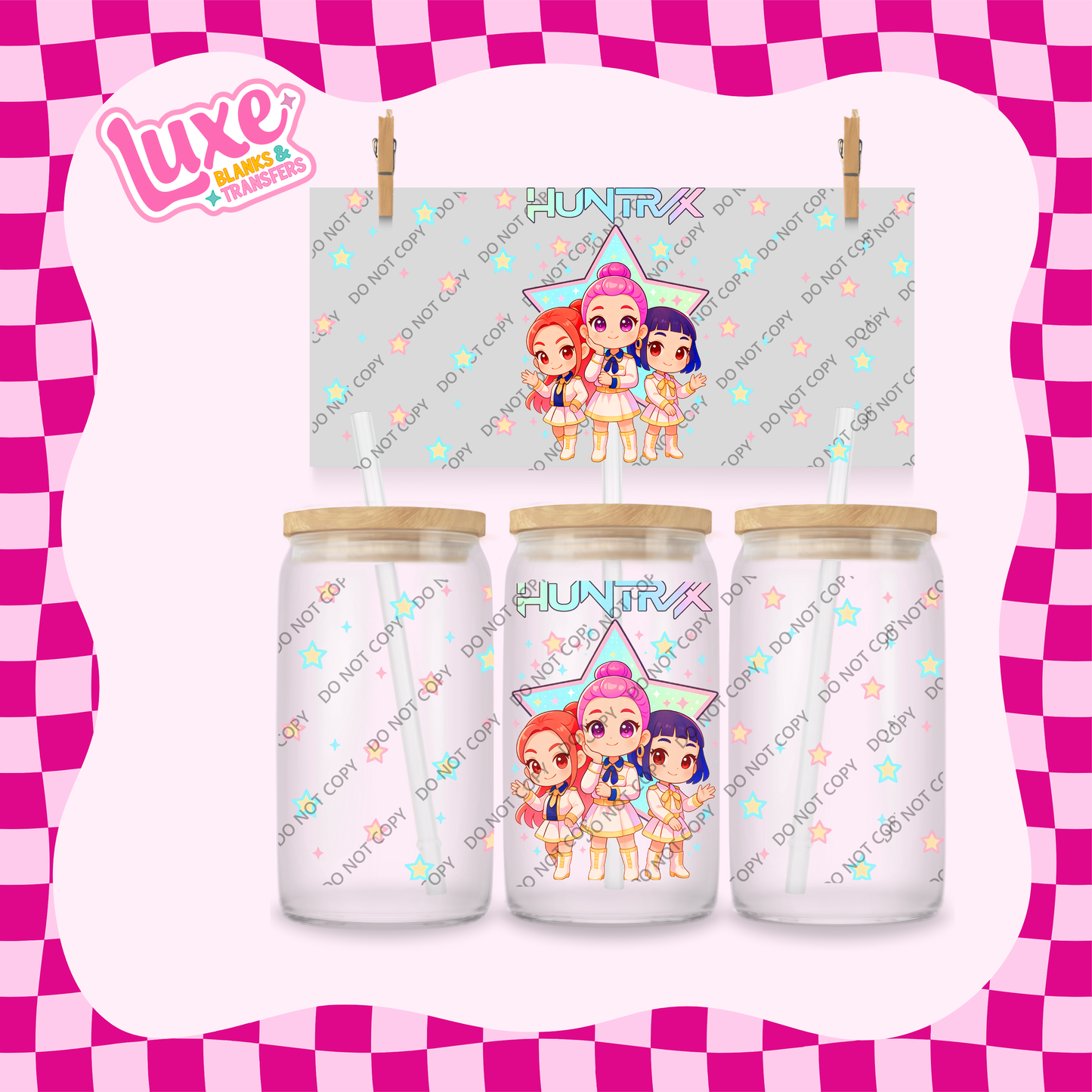 16oz UV DTF Wrap | K-Pop Girls Pastel | #2083