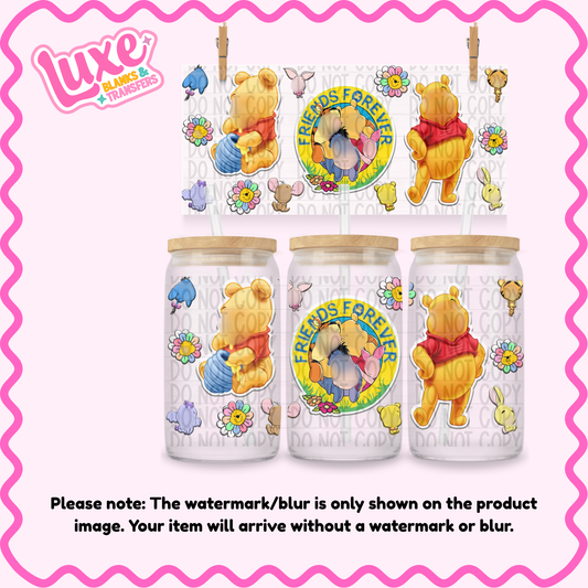 16oz UV DTF Wrap | Yellow Bear | #3826