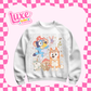 DTF Heat Transfer | Whimsy Blue Dog | #724