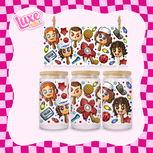 Strangers Characters Popsicle | 16oz UV DTF Wrap | #1600