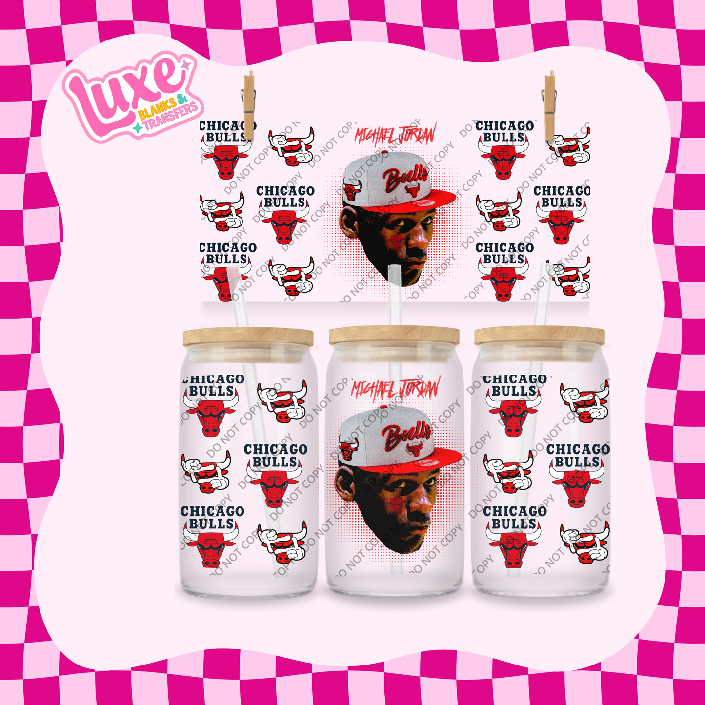 16oz UV DTF Wrap | M.Jordan NBA Player Basketball Bulls | #2089