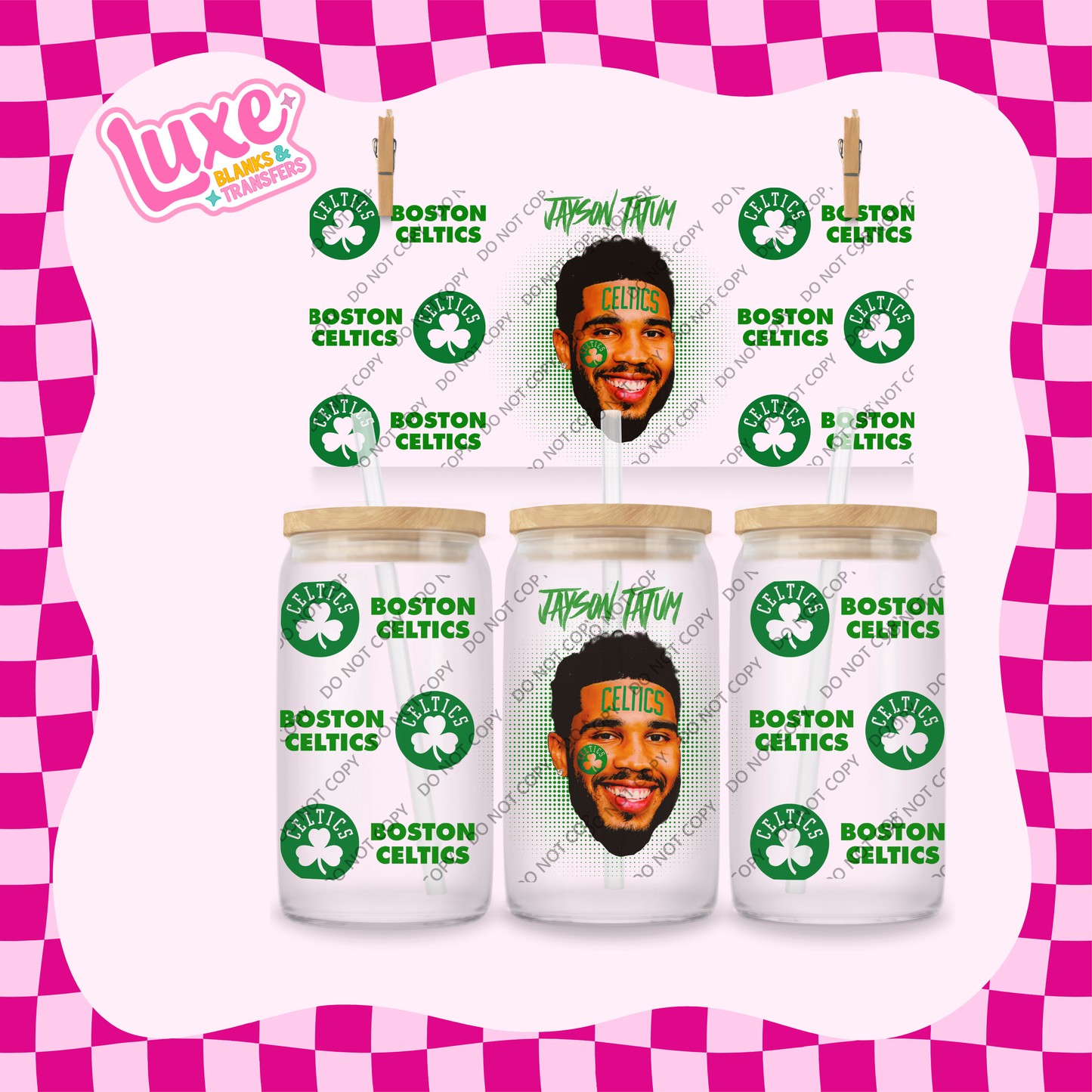 16oz UV DTF Wrap | J.Tatum NBA Player Basketball Celtics | #2091