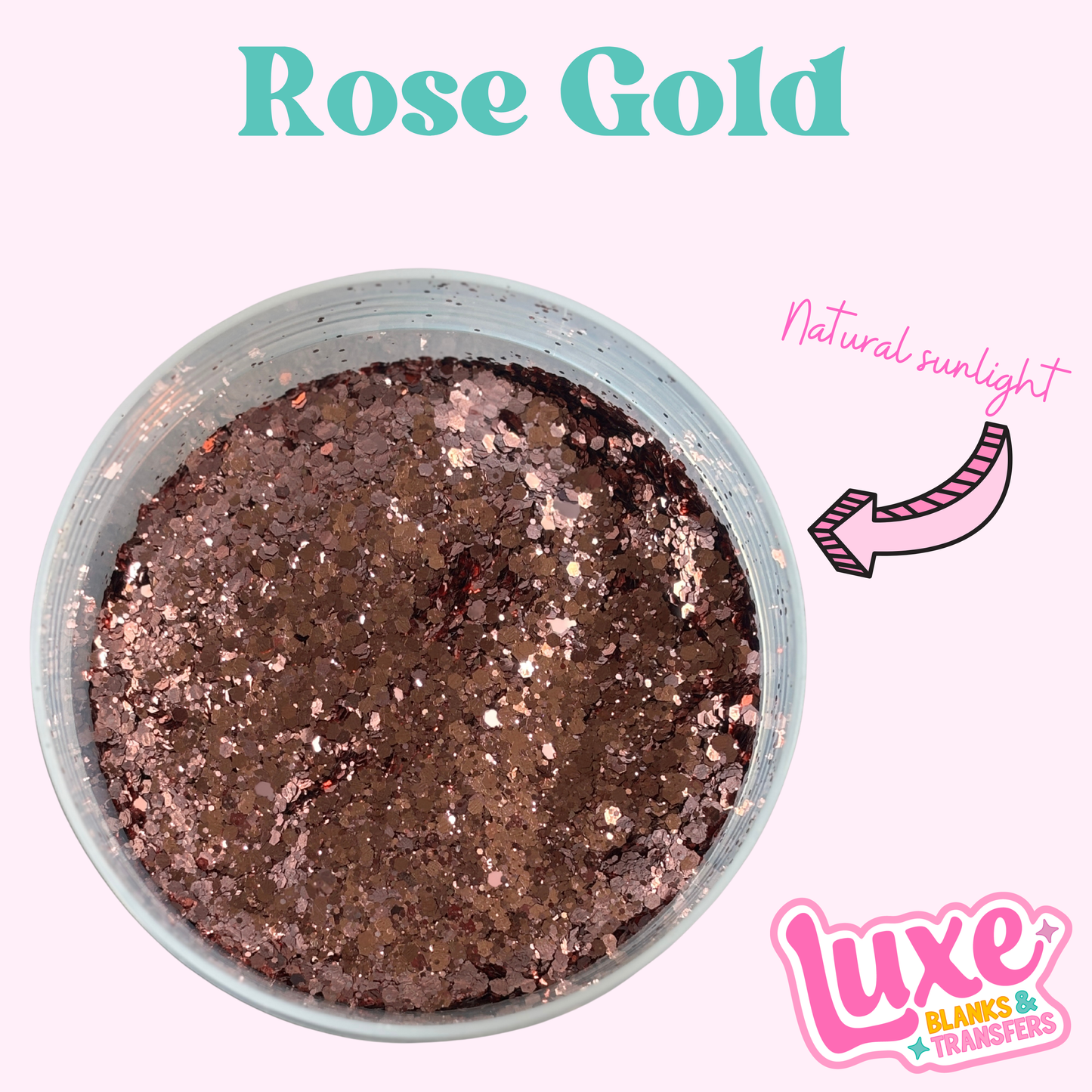 "Rose Gold” Chunky Mix Glitter