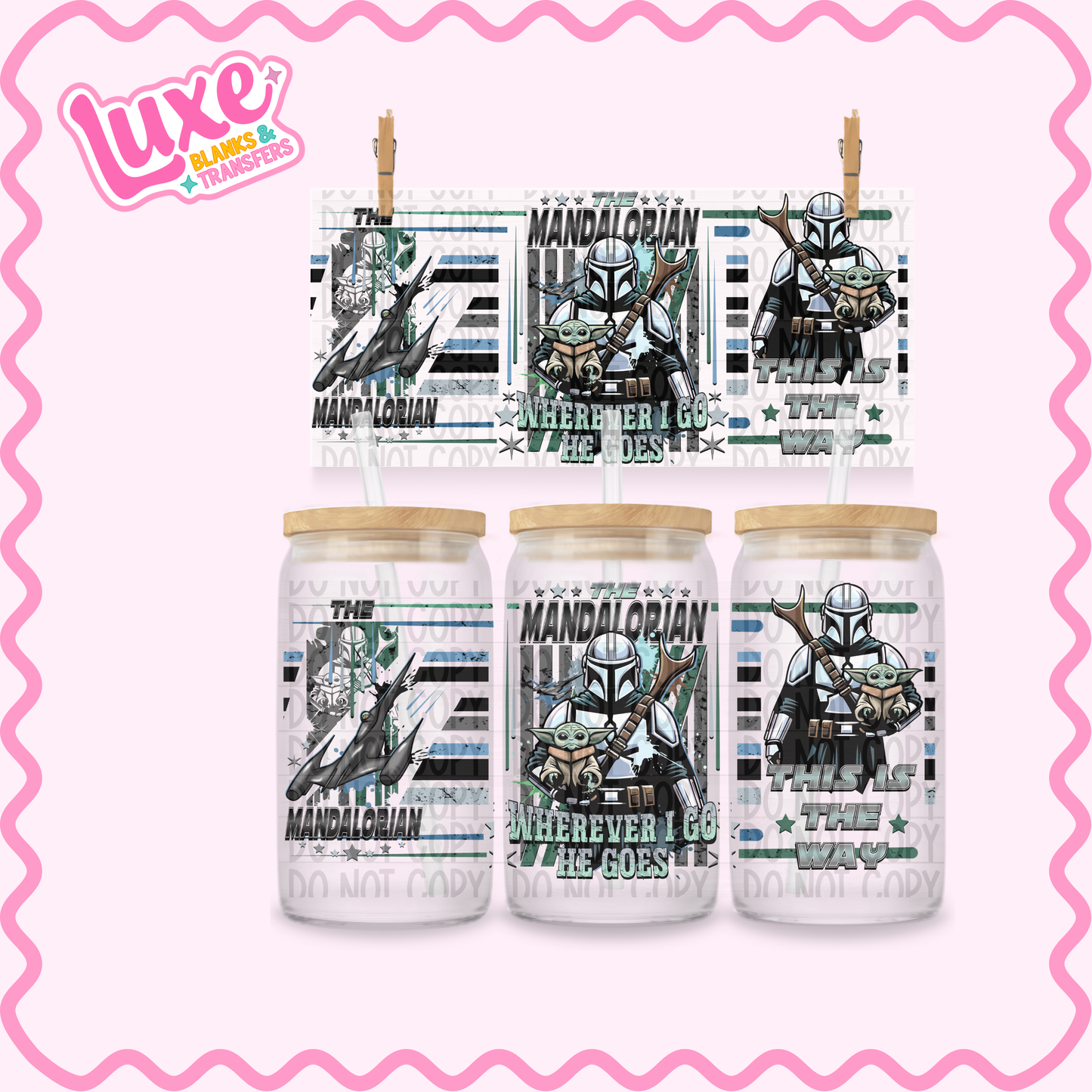 16oz UV DTF Wrap | Star Battle Movie | #3362