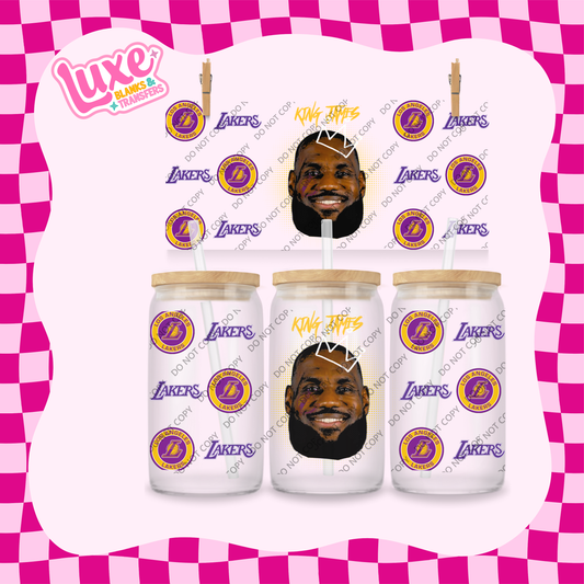 16oz UV DTF Wrap | King James NBA Player Basketball Lakers | #2093
